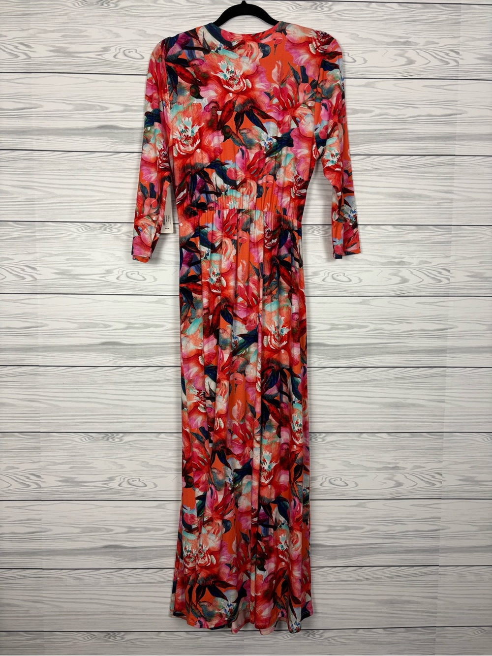 Soft Surroundings Le jardin crimson flora wrap dress NWT Size large - Picture 8 of 8